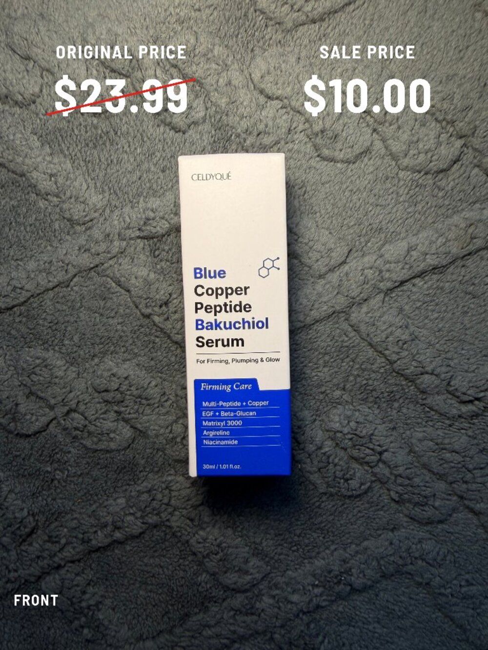 CELDYQUÉ Blue Copper Peptide Bakuchiol Serum 30ml NEW